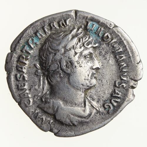 Coin - Denarius, Emperor Hadrian, Ancient Roman Empire, 119-122 AD