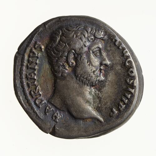 Coin - Denarius, Emperor Hadrian, Ancient Roman Empire, 134-138 AD