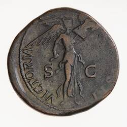 Coin - Sestertius, Emperor Hadrian, Ancient Roman Empire, 119-122 AD