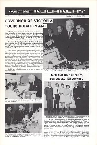 Newsletter - 'Australian Kodakery', No 13, Oct 1969