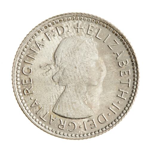 Coin - Sixpence, Australia, 1963, photographed by Museums Victoria