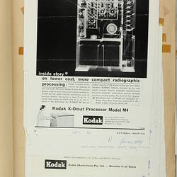 Scrapbook - Kodak Australasia Pty Ltd, Advertising Clippings, 'Medical/Dental', Coburg, 1958-1966