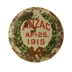Badge - 'Anzac, 25 Apr 1915', post 1916
