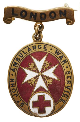 Badge - St John Ambulance War Service, Great Britain, 1919 or later