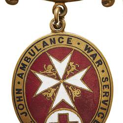Badge - St John Ambulance War Service, Great Britain, 1919 or later