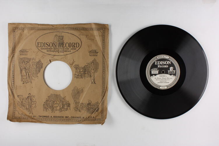 Disc Recording - Edison, Double-Sided, 'Oh Robert, Robert Beloved' and 'Lullaby', Unknown Date