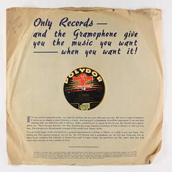 Disc Recording - Polydor, Double-Side, 'La Boheme', 1920-1928