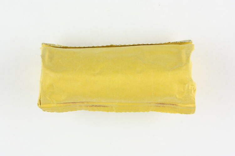 Yellow foil packet.