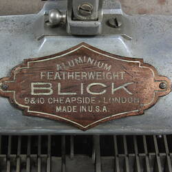 Typewriter - Blickensderfer Manufacturing Company, Blick Featherweight Model, circa 1910