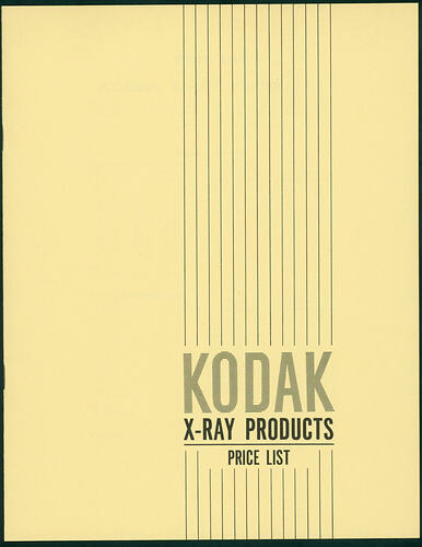 Price List - Kodak (Australasia) Pty Ltd, 'X-Ray Products', May 1966