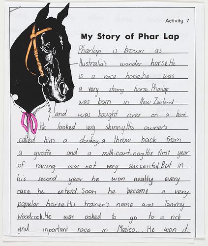Letter - My Story of Phar Lap, Alice Fitzpatrick, 1999 (Page 1 of 2)