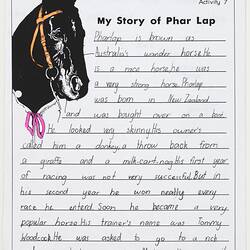 Letter - My Story of Phar Lap, Alice Fitzpatrick, 1999