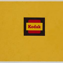 Yellow cover of booklet with Kodak logo.