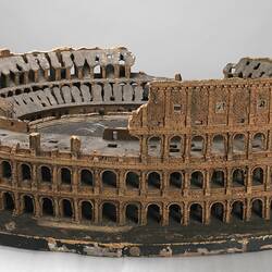 Model of cork colosseum.