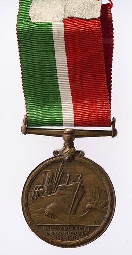 Medal - Mercantile Marine War Medal 1914-1918, Great Britain, 1918 - Reverse