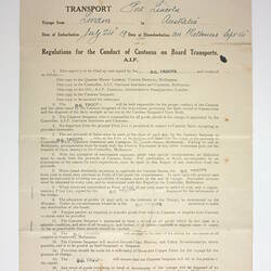 Front of printed report.