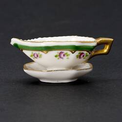 Gravy Boat & Stand - Dinner Service, Morning Room, Dolls' House, 'Pendle Hall', 1940s