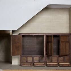 Dolls' House - F.A. Clemons, 'Pendle Hall', 1940s, Room 10, Linen Room, Empty