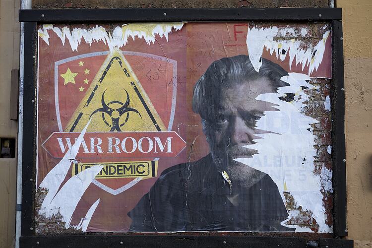 War Room Pandemic, Poster, Carlisle Street, St. Kilda, Melbourne, Jun 2020