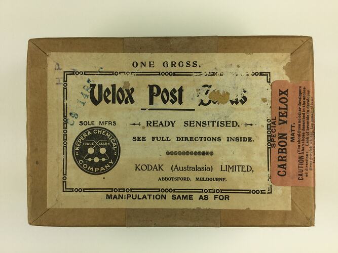 HT 55132, Photographic Paper - Kodak Australasia Pty Ltd, 'Velox Post Cards', circa 1920s (PHOTOGRAPHY)