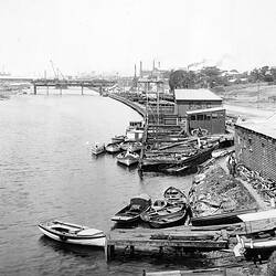 Negative - Maribyrnong River, Footscray, Victoria, late 1927