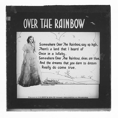Lantern Slide - 'Over the Rainbow'