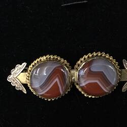 Brooch - Larard Bros, German Agate & Gold, Melbourne, Victoria, circa 1890