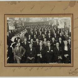 Photograph - H.V. McKay Pty Ltd, Staff Dinner, Melbourne, Victoria, 1928