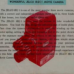 Manual - Jelco, '8EC-1' Movie Camera, 1960s