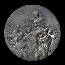 Medal -  Olympic Prize, Trial Reverse, Melbourne Olympic Committee, Victoria, Australia, 1956