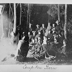 Photograph - 'Camp Fire Yarn', by A.J. Campbell, Ferntree Gully, Victoria, 1905