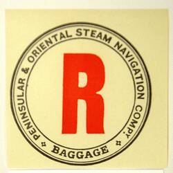 Baggage Labels - P&O, Alphabetical, circa 1950s