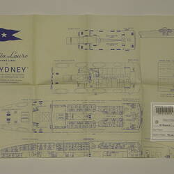 Accommodation Plan - T/N Sydney, Flotta Lauro Lines (unfolded plan)