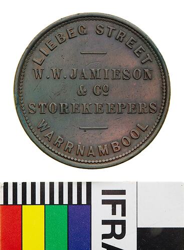 W.W. Jamieson  & Co. Token Penny