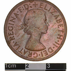 Coin - 1 Penny, Australia, 1955