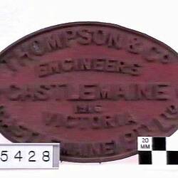 Locomotive Builders Plate