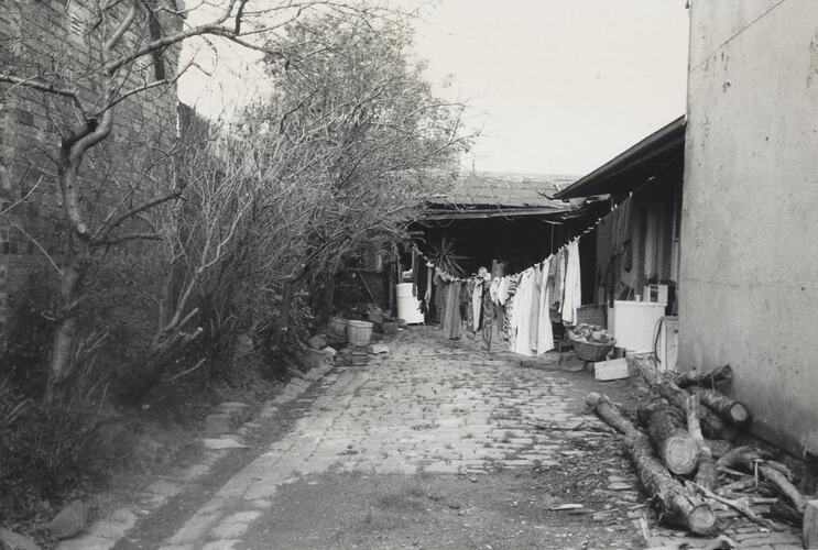 Digital Photograph - House Yard in Early Stage of Renovation, Fitzroy, 1975