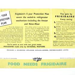 Publicity Brochure - Fridgidaire Refrigerator