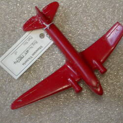 Toy Aeroplane - Red Plastic, circa 1950s