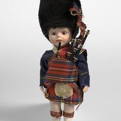 National Doll - Scottish, Piper, circa 1961