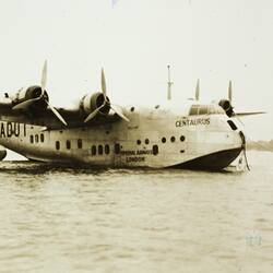 Photograph - Imperial Airways, C Class Flying Boat, 'Centaurus', Port Phillip, Victoria, Jan 1938