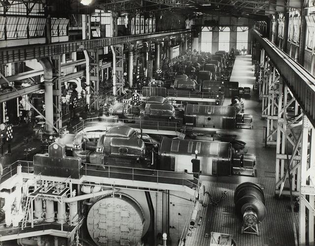 Photograph - State Electricity Commission, Turbine Room, Power Station, Yallourn, Victoria, circa 1950s