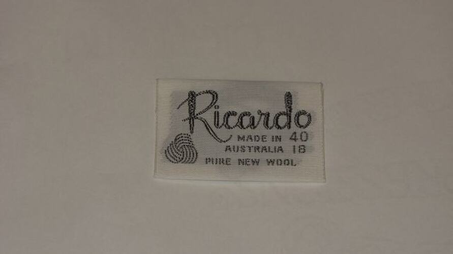 Garment Label - Ricardo Knitwear