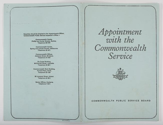 Leaflet - Appointment with the Commonwealth Service