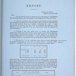 Victorian Parliamentary Paper - 'Emigration and Immigration', 1854