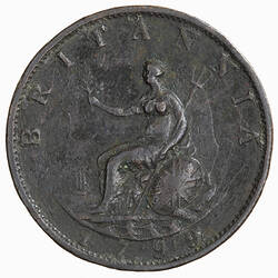 Coin - Halfpenny, George III, Great Britain, 1799 (Reverse)