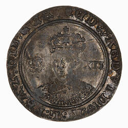 Coin - 1 Shilling, Edward VI, Great Britain, 1550-1553 (Obverse)