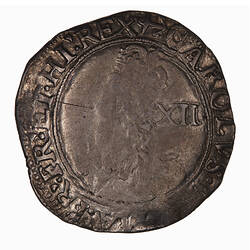 Coin - 1 Shilling, Charles I, Great Britain, 1638-1639 (Obverse)