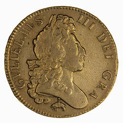 Coin - 5 Guineas, William III, Great Britain, 1699 (Obverse)