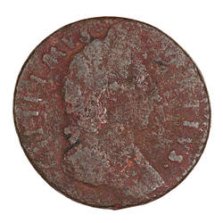Coin - Farthing, William III, England, Great Britain, 1699 (Obverse)